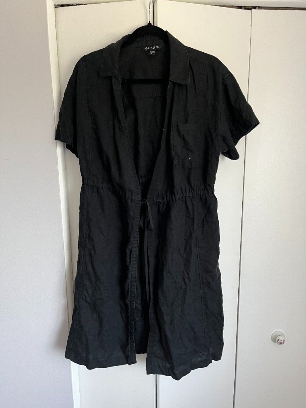 Athleta Linen Wrap Dress